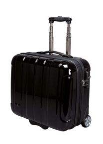 JSA Business-Trolley, schwarz, ABS, Polycarbonat, Kunststoff, Koffer, mit Laptopfach