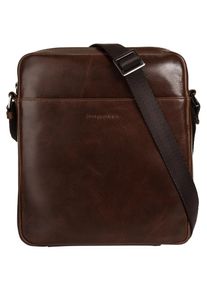 Bugatti Damen Umhängetasche "ROMANO", braun, Leder, unifarben, leicht glänzend, Taschen, echt Leder