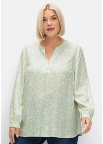 Große Größen Tunika in A-Linie, mit Alloverdruck Gr. 48 beige bedruckt von sheego für Damen