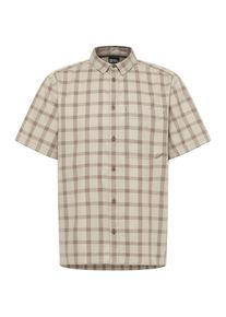 Jack Wolfskin Planalto Kurzarmhemd Herren - braun - Gr. S - Baumwolle