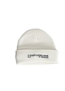 Hufeisenliebe Beanie M&uuml;tze wei&szlig;