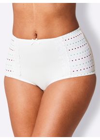 wäschepur sheego Große Größen Taillenslip, weiß-bedruckt, Größe 36/38 - Damen