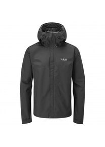 Rab Downpour Eco Jacket Regenjacke Herren (Gr XL |grau |wasserdicht)
