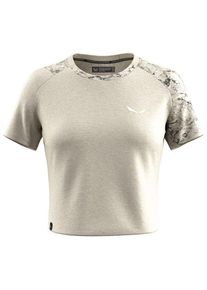 Salewa Lavaredo Hemp Crop T-Shirt Funktionsshirt Damen (Gr 38 |beige/grau)