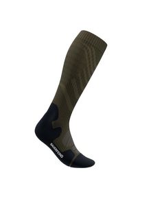 Bauerfeind Sports Outdoor Merino Compression Socks Kompressionssocken Herren Wandern (Gr 46-49 - S: 32-36 cm |oliv)