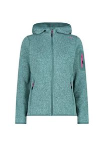 Fleecejacke CMP Jacket Fix Hood Jacquard Knitted 3H19826 Damen (Gr 36 |türkis)