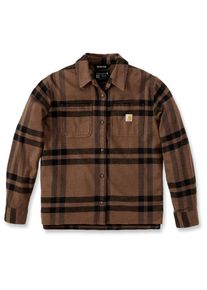 Carhartt Midweight Flannel L/S Plaid Shirt Hemd Damen Freizeit (Gr S |braun)