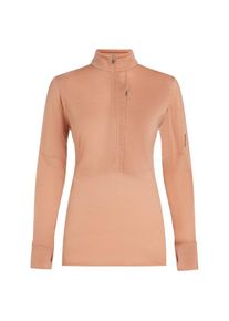 Merinoshirt Icebreaker Realfleece Descender L/S Half Zip Damen (Gr XL |beige/rosa)