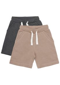 Freizeithose Minymo Basic 53 Sweat Short (2-Pack) Kinder (Gr 80 |braun)