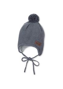 Sterntaler Strickm&uuml;tze Pompon M&uuml;tze Kids (Gr 39 cm |grau)