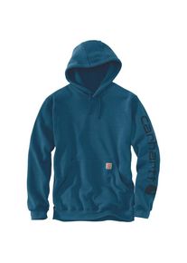 Carhartt Sleeve Logo Hooded Sweatshirt Hoodie Herren Freizeit (Gr XXL |blau)
