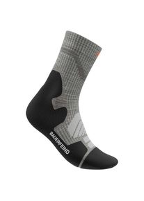 Bauerfeind Sports Outdoor Merino Mid Cut Socks Wandersocken Damen Wandern (Gr 35-38 |grau/schwarz)