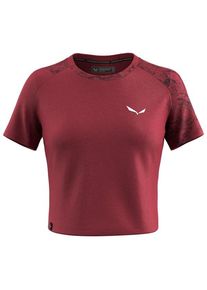 Funktionsshirt Salewa Lavaredo Hemp Crop T-Shirt Damen (Gr 40 |rot)