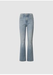 Pepe Jeans Damen High-waist-Jeans "FLARE HW DION"blau bleached used, casual, Gr. 28, Denim/Jeans, Obermaterial: 99% Baumwolle, 1% Elasthan, Jeans,