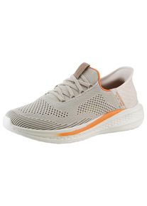 Skechers Herren Slip-On Sneaker "SLADE-QUINTO", Gr. 47,5sandfarben, orange, Textil, Mesh, kontrastfarbene Details, casual, Schuhe, Slipper,