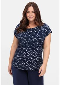 Große Größen Shirt mit Minimal-Alloverdruck Gr. 40/42 blau bedruckt von sheego für Damen