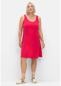 Große Größen Knielanges, ärmelloses Kleid in A-Linie Gr. 44 pink von sheego für Damen