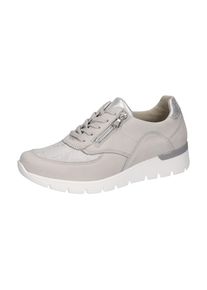 Waldläufer WALDLÄUFER Damen Schnürschuh "K-RAMONA-Soft", Gr. 4,5hellgrau, schlange, silberfarben, Nubukleder, Nappaleder, Textil, kontrastfarbene Details,