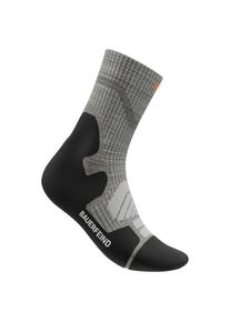 Bauerfeind Sports Outdoor Merino Mid Cut Socks Wandersocken Damen Wandern (Gr 39-42 |grau/schwarz)