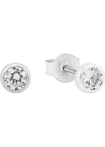 Amor Damen Paar Ohrstecker "2014003, 2032036", Weißgold 750kristallweißgoldfarben, kristallweiß, kristallweiß, Weißgold 750, Ohrringe, mit Zirkonia