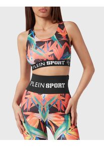 Plein Sport Kinder Lauftop "Sport BH"0221, schwarz, multicolorot, Gr. M, Obermaterial: 90% Polyester, 10% Elasthan, Tops