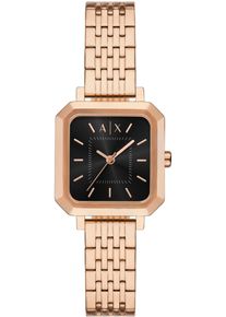 Armani Exchange Damen Quarzuhrroségoldfarben, Armbanduhren, Armbanduhr, Damenuhr, Edelstahlarmband, Ideal auch als Geschenk