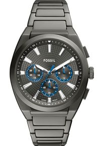 Fossil Herren Chronograph "EVERETT"anthrazit, grau, Armbanduhren, Quarzuhr, Armbanduhr, Herrenuhr, Edelstahlarmband, analog