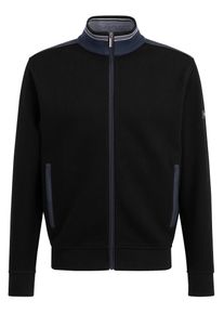 Bugatti Herren Sweatjacke290, schwarz, casual, Gr. XL, unifarben, Sweatware, 90% Baumwolle, 10% Polyester, Sweatjacken, mit Stehkragen