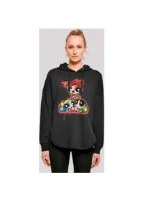 Kapuzenpullover F4NT4STIC ""Powerpuff Girls Cheerleaders"", Damen, Gr. M, schwarz, Obermaterial: 100% Baumwolle, casual, oversize, Langarm, Pullover, Premium Qualität