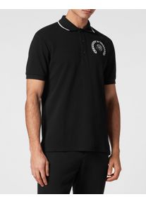 Plein Sport Herren Poloshirt "Carbon Tiger"0201, schwarz, weiß, Gr. 4XL, Obermaterial: 100% Baumwolle, Shirts