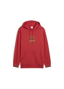 Puma Herren Hoodie "Wardrobe Essentials Graphic Hoodie Herren"rot fire, Gr. XL, Obermaterial: 100% Baumwolle; Kapuzenfutter: 100% Baumwolle; Rippe: