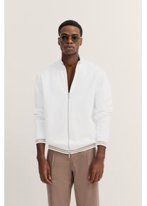Bugatti Herren Sweatjacke20, ecru, casual, Gr. XXXL, unifarben, Sweatware, 54% Modal, 38% Polyester, 8% Elasthan, Sweatjacken, mit Reißverschluss