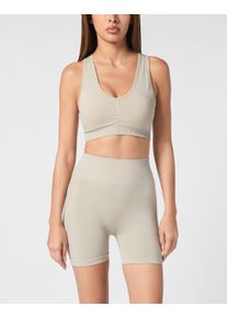 Plein Sport Kinder Lauftop "Logo"72, schwarzgrau, Gr. XS, Obermaterial: 53% Polyamid, 37% Polyester, 10% Elasthan, Tops