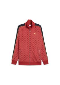 Puma Herren Trainingsjacke "Road To Unity T7 Trainingsjacke Herren"rot fire aop, Gr. L, Obermaterial: 89% Polyester, 11% Elasthan; Taschenfutter: