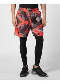 Plein Sport Herren Sporthose "Camouflage"0220, schwarz, orange, Gr. L, Obermaterial: 90% Polyester, 10% Elasthan, Hosen