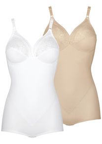 Triumph Damen Miederbody "Formfit BSX 02P DE", Gr. 95natur, schwarz combination, Spitze, Obermaterial: 54% Polyamid, 22% Baumwolle, 19% Elasthan, 5%