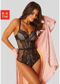 Lascana Body schwarz Gr. 85 Cup F für Damen. Mit Bügel. Eng
