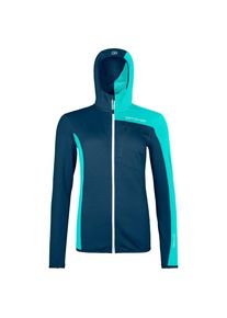 Ortovox Fleece Light Grid Hooded Jacket Fleecejacke Damen (Gr L |blau)