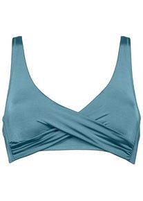 Bikini Top watercult Shimmering Solids Cross-Over Bikini Top Damen (Gr 36 - Cup: C |türkis)