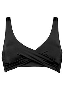 watercult Shimmering Solids Cross-Over Bikini Top Bikini-Top Damen (Gr 40 - Cup: B |schwarz)