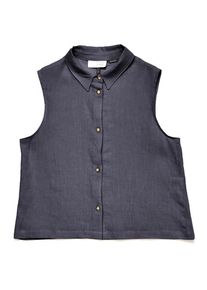 Mazine Sleeveless Linen Blouse Bluse Damen (Gr XL |blau)