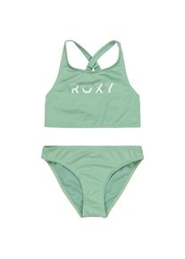 Roxy Solid Active Crop Top Set Bikini Kinder (Gr 12 Years |grün)