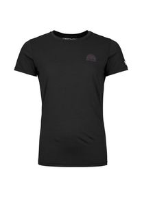 Ortovox 120 Cool Tec Mountain Stripe T-Shirt Merinoshirt Damen (Gr L |schwarz)