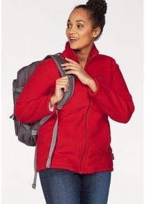 Jack Wolfskin Große Größen Fleecejacke Gr. 46 rot für Damen
