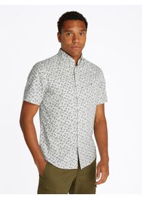 Tommy Hilfiger Herren Kurzarmhemd "COTTON LINEN PAISLEY RF SS SHIRT"ivory silk, casual, Gr. XXL, Web, Obermaterial: 71% Baumwolle, 29% Leinen, Hemden