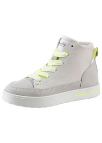 Superfit Kinder Sneaker "STELLA WMS: mittel", Gr. 30creme, neongelb, Veloursleder, Polyester, Nappaleder, casual, Schuhe, Schnürboots mit