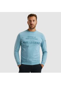 PME-Legend PME LEGEND Herren Sweatshirtashleigh blau, casual, Gr. L, bedruckt, Obermaterial: 100% Baumwolle, Sweatshirts, mit Logo Schriftzug