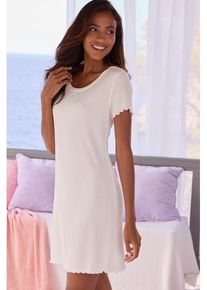 Vivance Dreams Nachthemd braun Gr. 32/34 für Damen. Mit Rundhals