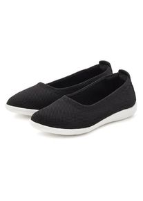 Vivance Slipper schwarz Gr. 36 für Damen. Mit Mesheinsatz