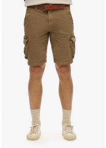 Superdry Herren Cargobermudas "CORE CARGO SHORT"tan khaki, modisch, Gr. 28, Web, Obermaterial: 97% Baumwolle, 3% Elasthan, Hosen